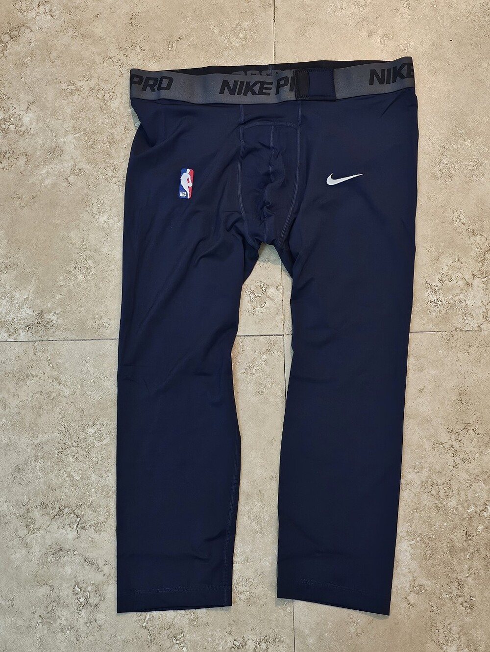 Nike Pro NBA Player Issued 3/4 Compression Tights Blue Size 3XL DN1547-419 NEW